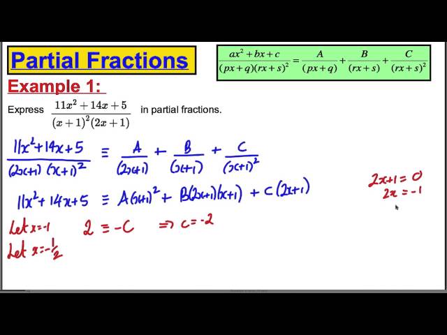 Core 4 Maths A-Level Edexcel - Partial Fractions (5)