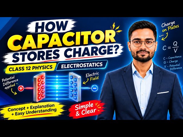 How Does a Capacitor Store Charge? | Capacitor Working Explained | Class 12 Physics