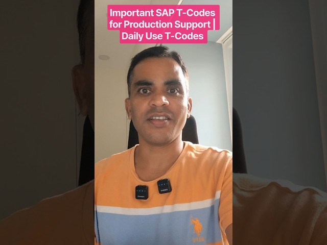 Important SAP T-Codes for Production Support | Daily Use T-Codes Explained #tcode #shorts