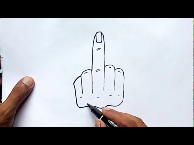 How to draw the Middle finger