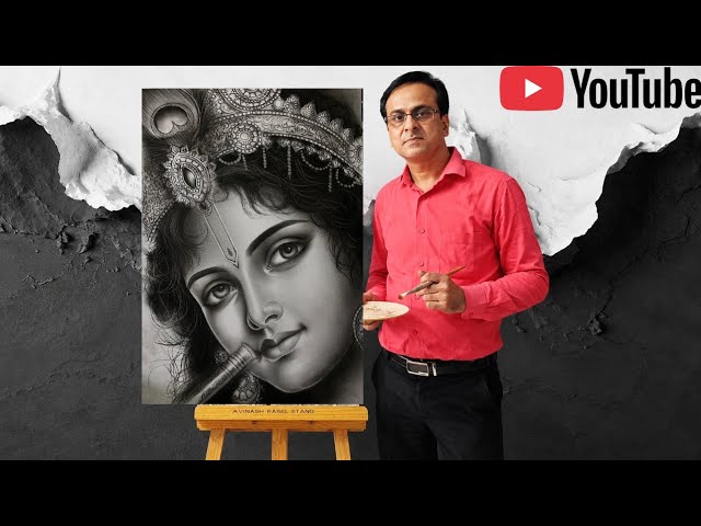 Lord Krishna Drawing | Detailed Pencil Shading Tutorial