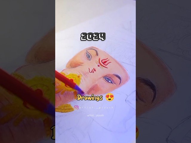 2024 drawings 😍✨ |  Artist piyush | #art #drawing #shorts #youtubeshorts #2024 #trending