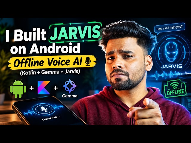 I Built JARVIS on Android — Offline Voice AI 🎙️ No Internet! | KOTLIN + Gemma