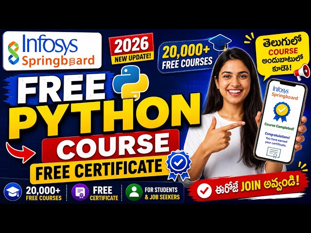 🔥 FREE Python Course from Infosys! 🎓 Step-by-Step Certificate Guide #pythonforbeginners #infosys