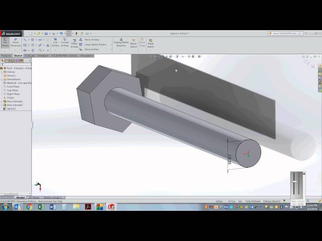 Solidworks: Cutting Threads Demo