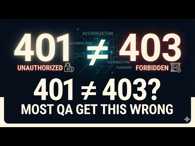 401 vs 403: Most QA Engineers Get This Wrong | API Testing