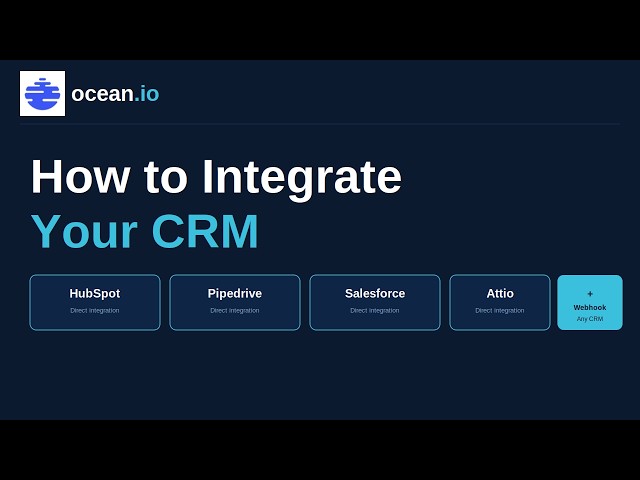 How to Integrate Your CRM with Ocean.io — HubSpot, Pipedrive, Salesforce & Attio