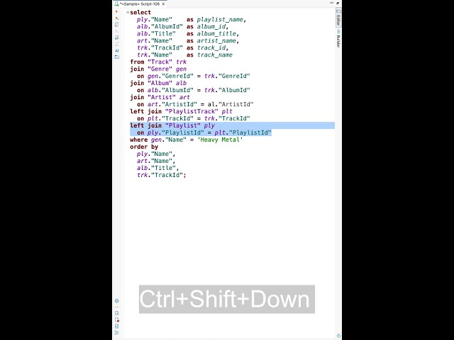 Move the lines in SQL Editor #dbeaver #shortcut #sqltips #sql