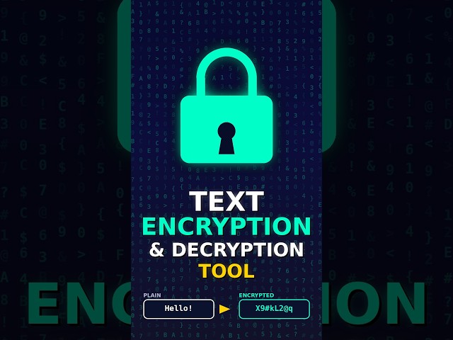 How Text Encryption Scrambles Messages in python #college  #education #techtutorials #automobile #gk