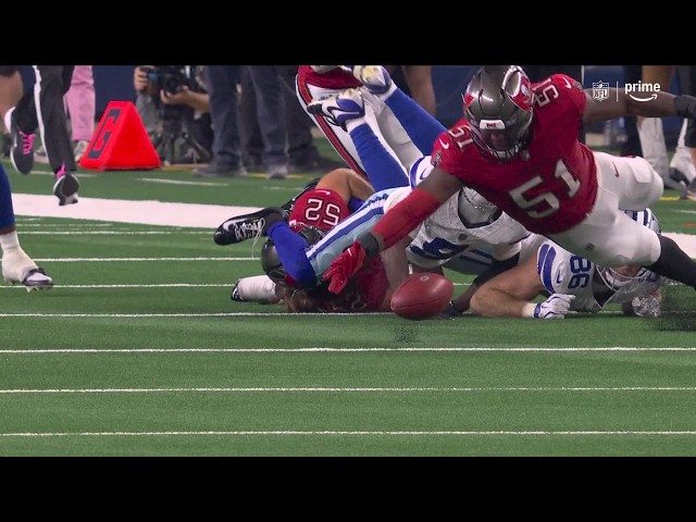 BUCCS RECOVER FORCED FUMBLE BY MILES KILLEBREW