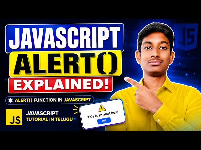 JavaScript alert() Explained | alert() Function in JavaScript | JavaScript in Telugu