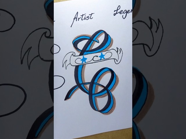 How to draw the letter C in different artistic styles #feed #3d #letter #artpassion #draw