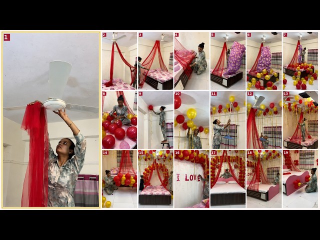 She turned a simple Fan into a stunning Romantic bedroom centerpiece - amazing
