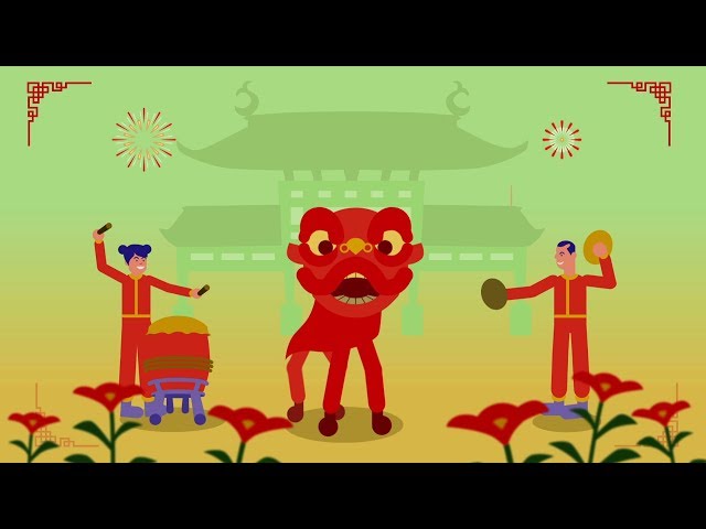 Lion Dance New Year Animation