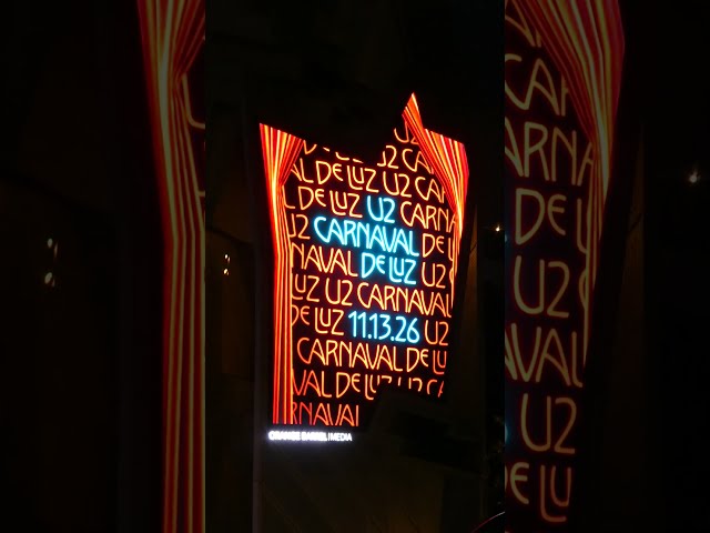 U2 Carnaval De Luz 11-13-26 Billboard Sunset Blvd Los Angeles California September 26, 2026
