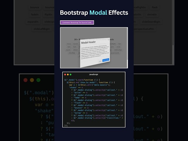 Bootstrap Modal Animation Effects ✨ | 30+ CSS Animations
