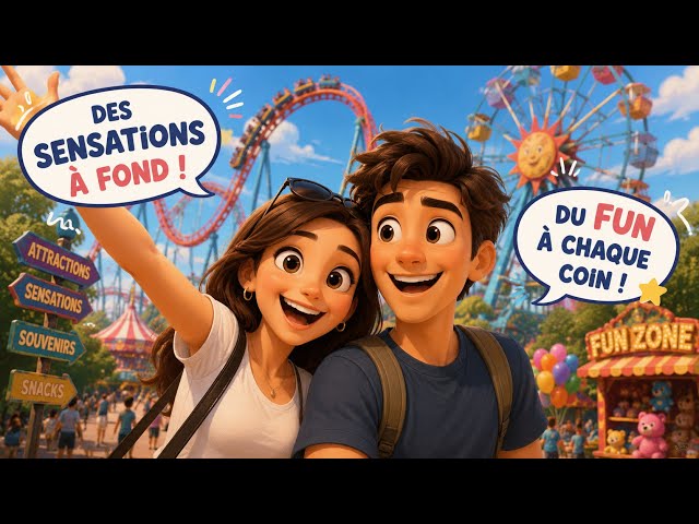Learn French with Real Conversations | At the Amusement Park (A1-A2)