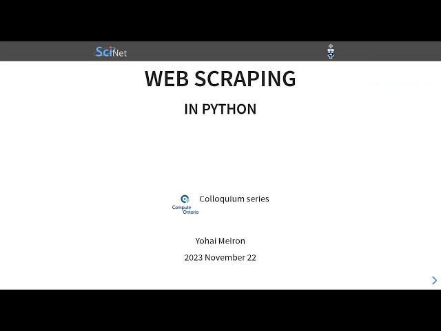Web scraping in Python