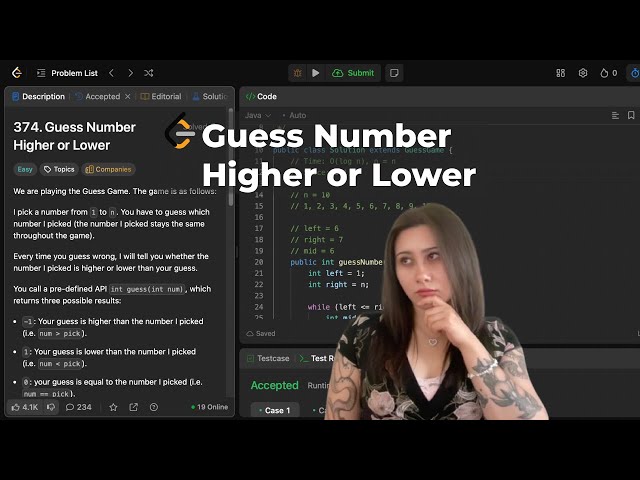 Guess Number Higher or Lower LeetCode - Java