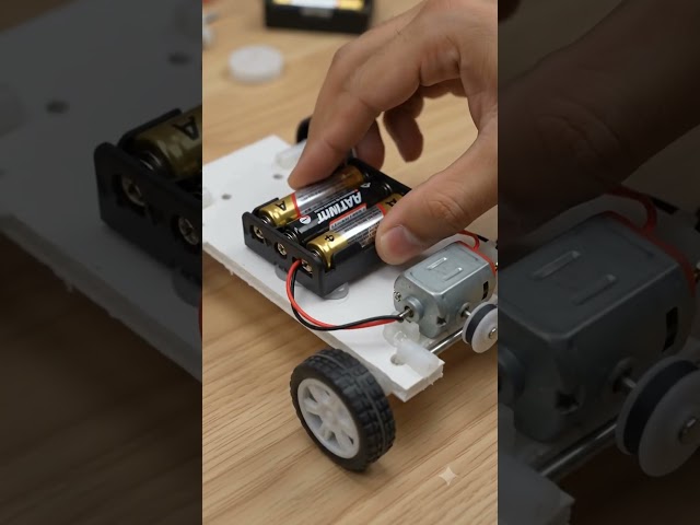 DIY Mini DC Motor Car That Actually Works #shorts #vairalvideo #technology