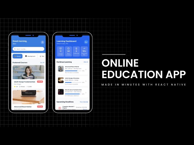 How to Build an Online Education App | No Code React Native Tutorial with RapidNative 📚