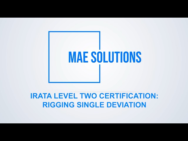 IRATA Level 2 - Single Deviation Rigging
