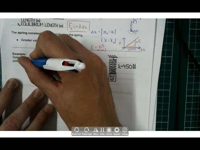 AP Physics U2B.T3 Hooke's Law for Ideal Springs (video 1)