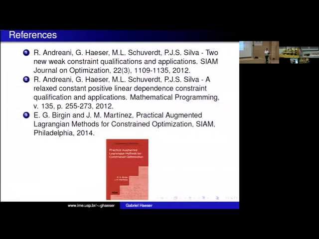 Lecture 6/8 - Optimality Conditions and Algorithms in Nonlinear Optimization