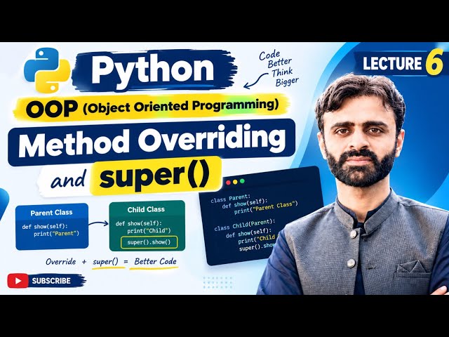 Master Method Overriding & super() in Python OOP | Lecture 6