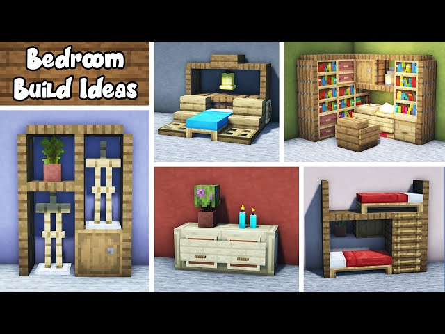 Minecraft - 5 Simple Bedroom Decorations! (How to Build)