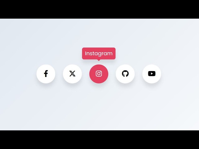 Social Media Icons with Hover Effects Using HTML & CSS 🔥 Full Tutorial