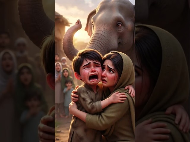 Jab Gaon Mein Aaya Bada Haathi! 😱🐘#hassanai #ai #shorts #youtubeshorts