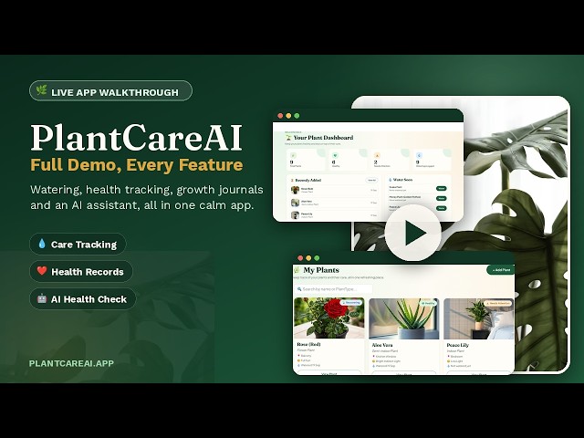 PlantCareAI — ASP.NET Core MVC + AI Plant Health Assistant | Full Stack .NET Project