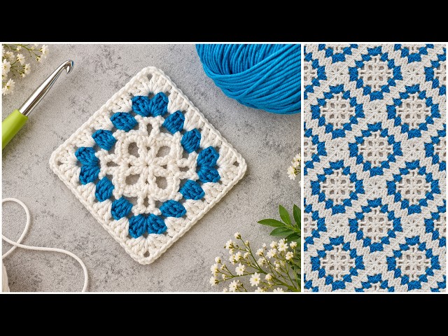 100% New Crochet Granny Square! Straight From My Imagination! Crochet for Beginners