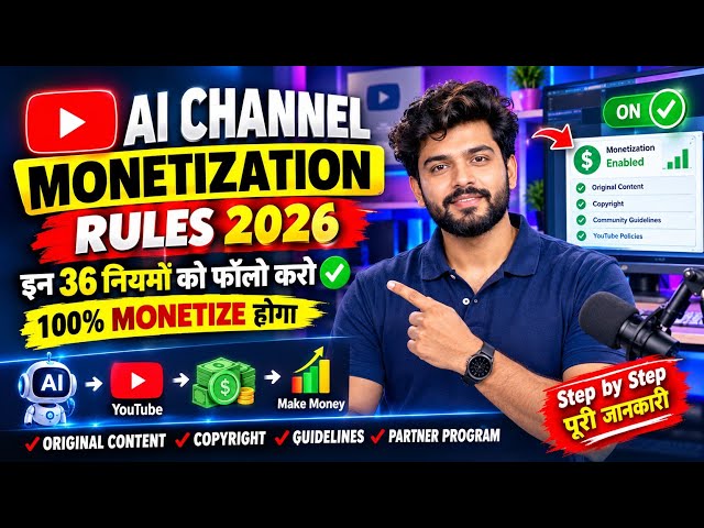 AI Channel Monetization Rules 2026 😱 | AI Videos पर पैसे मिलेंगे या नहीं? पूरी सच्चाई!