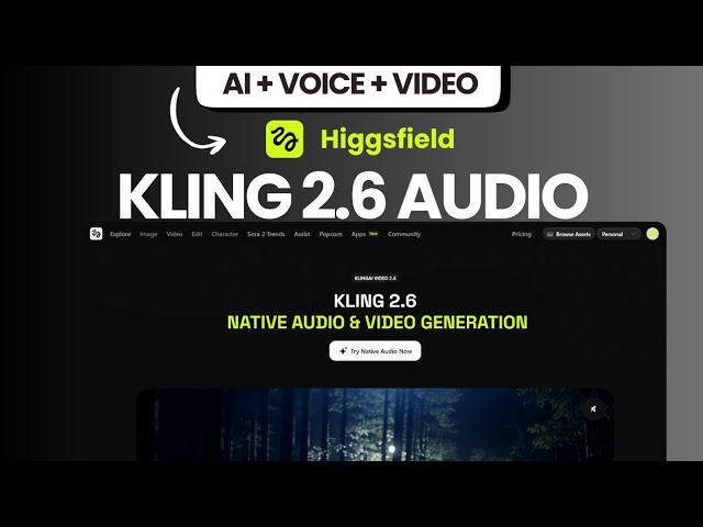 Kling 2.6 Audio Just CHANGED Everything - AI That Makes Video AND Sound in 1 Click.
