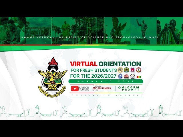 ORIENTATION FOR FRESH STUDENTS FOR THE 2026/2027 ACADEMIC YEAR