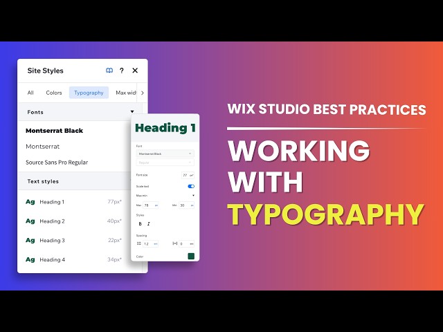 Working with Typography | Wix Studio Best Practices