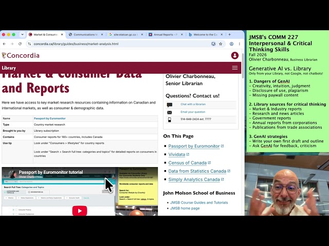 Critical Thinking with Library Sources in the age of Generative Artificial Intelligence