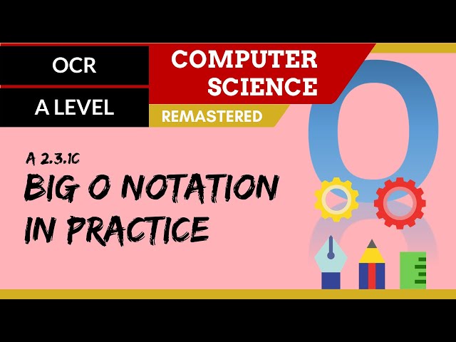 162. OCR A Level (H446) SLR26 - 2.3 Big O notation in practice