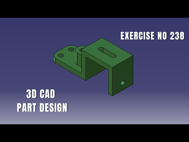 CAD Design Exercise 238 | Catia v5 tutorial exercise I Part Design | CATIA Design | Solidworks