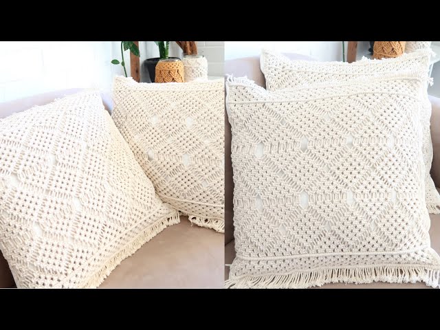 DIY: Macrame Cushion Tutorial | Macrame Pillow Cover Tutorial