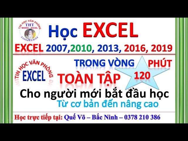 Học excel - Tự học Excel cho Người mới bắt đầu | Tin học văn phòng excel