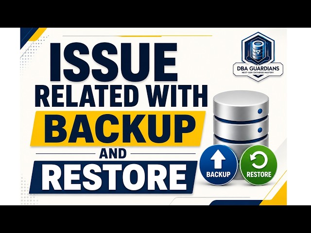 Issue Related With Backup & Restore in SQL Server   | Causes & Solutions | SQL DBA Course |