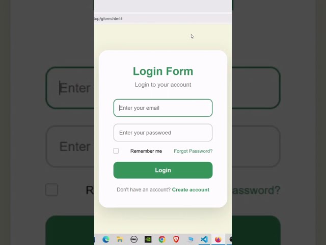 Light theme login form #coding #loginform #htmlcss #webdevelopment
