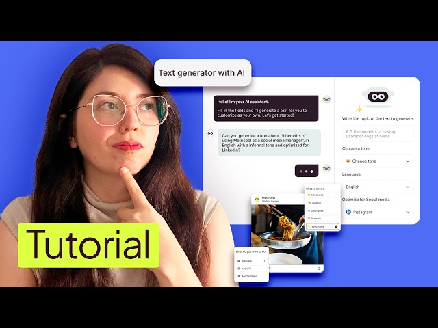 How to create copy for your posts with AI in Metricool