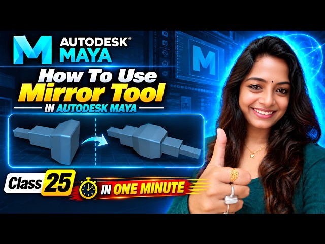 Mirror Geometry In Autodesk Maya || Class-25 || Maya Basic Tutorial || 2026
