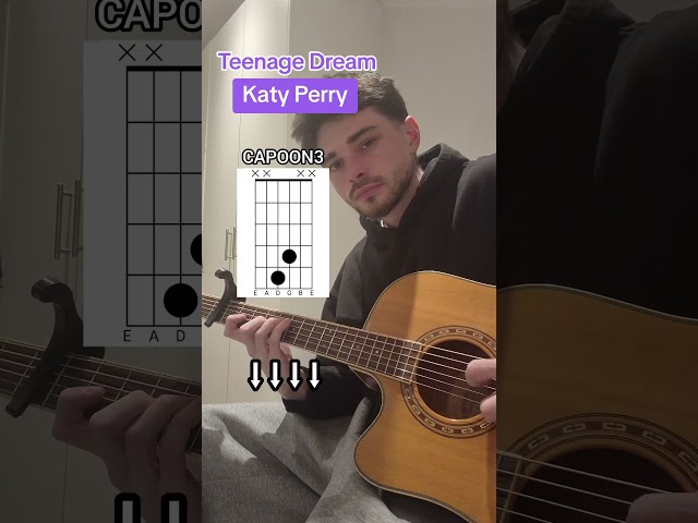 How to play teenage dream! #guitartutorial #lesson #guitar #acousticguitar #guitarlesson