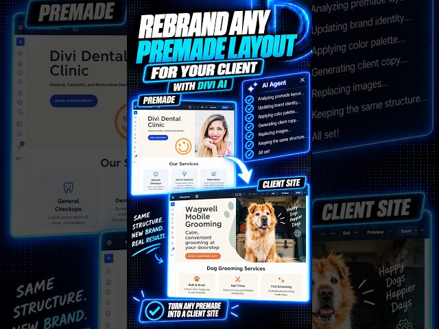 Turn Any Premade Layout Into a Custom Client Website #Divi5 #WebDesign #Tips