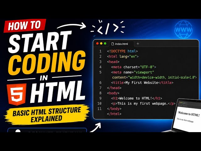 How to Start Coding in HTML  Basic HTML Structure Explained